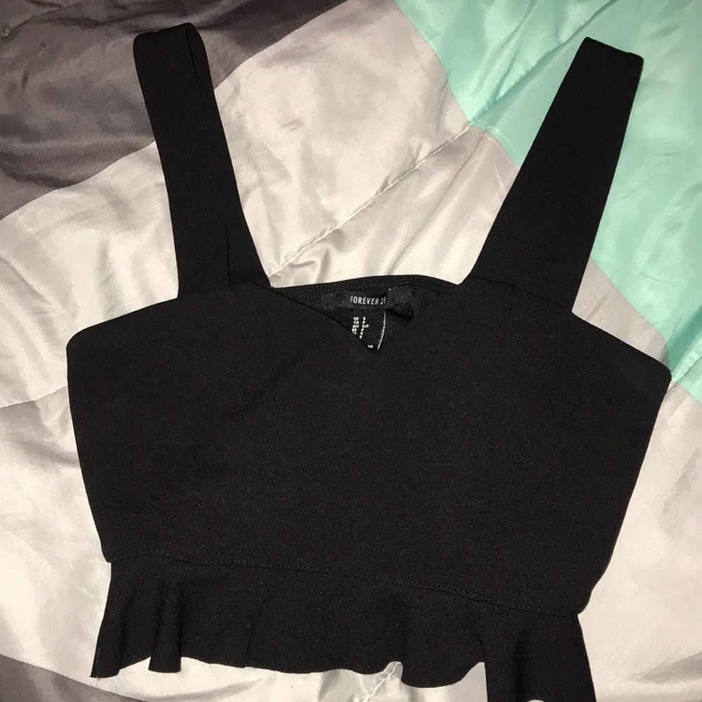 Black crop top.
